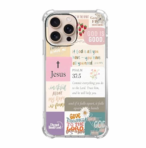 mehidpur Christliche Zitate, ästhetische Vintage-Jesus-Bibelvers-Collage-Muster, weiche TPU-Schutzhülle für iPhone 16 Pro Max, #7 mehidpur Christliche Zitate, ästhetische Vintage-Jesus-Bibelvers-Collage-Muster, weiche TPU-Schutzhülle für iPhone 16 Pro Max, #7 von mehidpur
