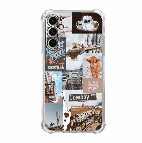 mehidpur Cowboy-Cowgirl-Schutzhülle für Samsung Galaxy S25, Retro, Western-Landleben, Kunst-Collage, trendige, weiche TPU-Schutzhülle für Galaxy S25 mehidpur Cowboy-Cowgirl-Schutzhülle für Samsung Galaxy S25, Retro, Western-Landleben, Kunst-Collage, trendige, weiche TPU-Schutzhülle für Galaxy S25 von mehidpur