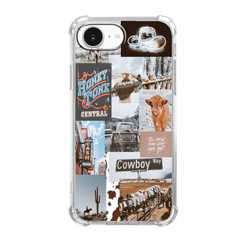 mehidpur Cowboy-Cowgirl-Schutzhülle für iPhone 16e, Retro, Western-Landleben, Kunst-Collage, trendige, weiche TPU-Schutzhülle für iPhone 16e mehidpur Cowboy-Cowgirl-Schutzhülle für iPhone 16e, Retro, Western-Landleben, Kunst-Collage, trendige, weiche TPU-Schutzhülle für iPhone 16e von mehidpur