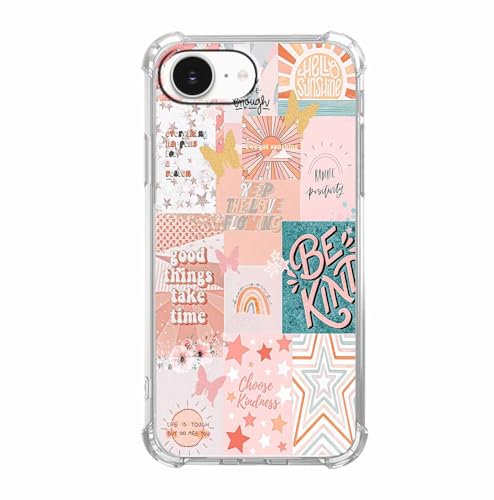 mehidpur Indie-Schutzhülle für iPhone 16e, ästhetische positive Zitate, Wörter, Collage, einzigartige, weiche TPU-Bumper für iPhone 16e, Hellrosa mehidpur Indie-Schutzhülle für iPhone 16e, ästhetische positive Zitate, Wörter, Collage, einzigartige, weiche TPU-Bumper für iPhone 16e, Hellrosa von mehidpur