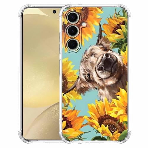 mehidpur Schutzhülle für Samsung Galaxy S24 mit Kuh-Sonnenblumen, ästhetisch, süßes Rind mit Blumenmalerei, für Herren und Damen, trendige, weiche TPU-Schutzhülle für Galaxy S24 mehidpur Schutzhülle für Samsung Galaxy S24 mit Kuh-Sonnenblumen, ästhetisch, süßes Rind mit Blumenmalerei, für Herren und Damen, trendige, weiche TPU-Schutzhülle für Galaxy S24 von mehidpur