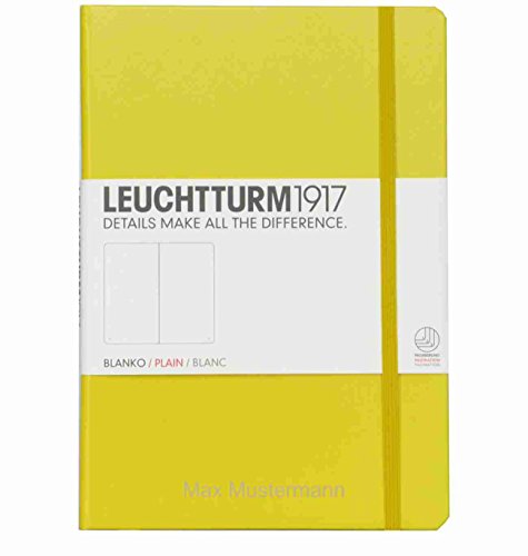 Notizbuch von Leuchtturm1917 personalisierbar mit Namen | Format A5 | Farbe gelb | Lineatur blanko (gelb) von meinnotizbuch.de