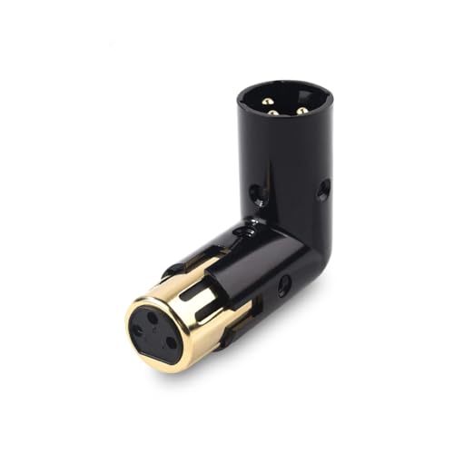melairo 1 Stück 3-Poliger XLR-Winkeladapter, Verstellbar, Stecker auf Buchse, Rechtwinkliger XLR-Adapter, XLR-90-Grad-Adapter melairo 1 Stück 3-Poliger XLR-Winkeladapter, Verstellbar, Stecker auf Buchse, Rechtwinkliger XLR-Adapter, XLR-90-Grad-Adapter von melairo
