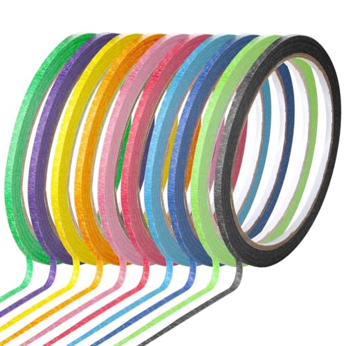 melairo 10 Rollen 1/8 Buntes Dünnes Whiteboard-Klebeband, Whiteboard-Nadelstreifen-Klebeband, 10 Farben, Dünn für Whiteboards in der Schule, im Büro und zu Hause melairo 10 Rollen 1/8 Buntes Dünnes Whiteboard-Klebeband, Whiteboard-Nadelstreifen-Klebeband, 10 Farben, Dünn für Whiteboards in der Schule, im Büro und zu Hause von melairo