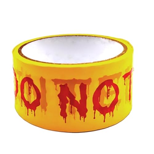 melairo Halloween-Dekorationen, Warnband, „Nicht Betreten", Gruselige Warnbandrolle, Gruseliges DIY-Dekorationszubehör für Den Außenbereich, 1 Stück von melairo