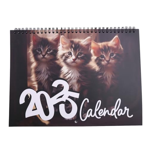 melairo Kalender 2025 mit Katzen Als Monatlicher Wandkalender, Familienplaner, Kalender-Organizer mit Lustigen Bildern Von Dicken Katzen, für Katzenliebhaber von melairo