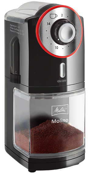 Melitta Kaffeemühle , MOLINO, , schwarz / rot von melitta haushalt