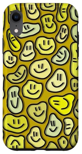 Niedliche ästhetische Trippy Flüssigkeit tropfendes Lächeln Gesicht gelb Hülle für iPhone XR Niedliche ästhetische Trippy Flüssigkeit tropfendes Lächeln Gesicht gelb Hülle für iPhone XR von melting smile face kidcore aesthetic fairycore