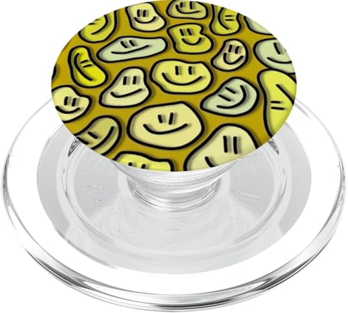 Niedliche ästhetische Trippy Flüssigkeit tropfendes Lächeln Gesicht gelb PopSockets PopGrip für MagSafe Niedliche ästhetische Trippy Flüssigkeit tropfendes Lächeln Gesicht gelb PopSockets PopGrip für MagSafe von melting smile face kidcore aesthetic fairycore