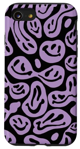 Niedliche ästhetische Trippy Pink Flüssigkeit tropfendes lila Lächeln Gesicht Hülle für iPhone SE (2020) / 7 / 8 von melting smile face kidcore aesthetic fairycore