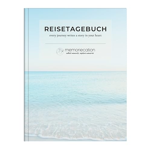memoriecation® Reisetagebuch zum Selberschreiben - Dein inspirierendes Tagebuch für mehrere Reisen, Weltreise oder den nächsten Urlaub - Perfektes Reise Geschenk für Weltenbummler - Travel Journal, A5 von memoriecation
