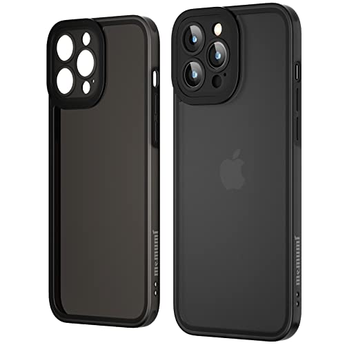𝟮𝟬𝟮𝟮 𝐍𝐄𝐖 memumi Matt Transparent Hülle für iPhone 13 Pro, Liquid Silicone Case [0 Fingerabdruck] Präziser Ausschnitts, Stoßfestes Silikon Dünne Schutzhülle Handyhülle für iPhone 13 Pro -Schwarz von memumi