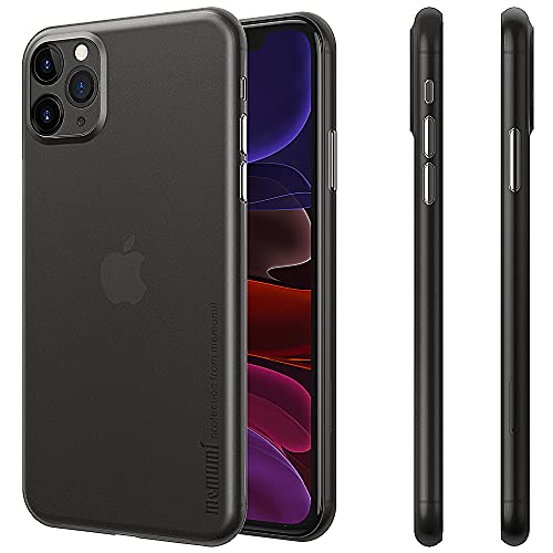 memumi Hülle für das Neue iPhone 11 Pro Max 6.5", Mehrweg 0.3 mm dick, Slim Fit, Mattes Finish [Stoßfest, rutschfest, Kratzfest]. Schutzhülle für das Neue iPhone 11 Pro Max 6.5".Trans-Schwarz (2019) von memumi