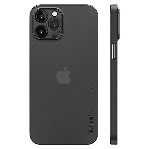 memumi Hülle für iPhone 12 PRO MAX,Mehrweg 0.3 mm Slim Fit, Mattes Finish [Stoßfest, rutschfest, Kratzfest] Schutzhülle Extra Dünn Hardcase kompatibel mit iPhone 12 Pro Max -Trans-Schwarz (6.7", 2020) von memumi