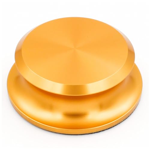 Menesia Schallplattengewicht-Stabilisator, Plattenspieler und Schallplattengewicht, Premium-Vinyl-Stabilisator für überlegenen Klang (Gold) von menesia