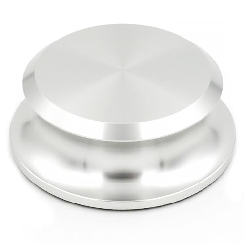 Menesia Schallplattengewicht-Stabilisator, Plattenspieler und Schallplattengewicht, Premium-Vinyl-Stabilisator für überlegenen Klang (Silber) von menesia