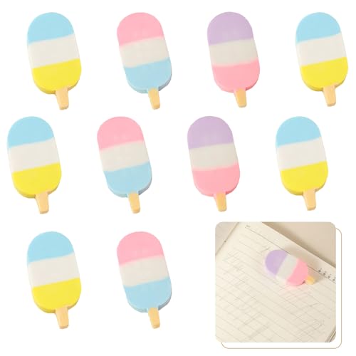 Mengger Radiergummi Lustig, 10 Stück Regenbogenfarben Radiergummi Kinder Radierer Schulkind Geschenk Mitbringsel Kindergeburtstag Posten für Kinder Schulbedarf Schreibwaren von mengger