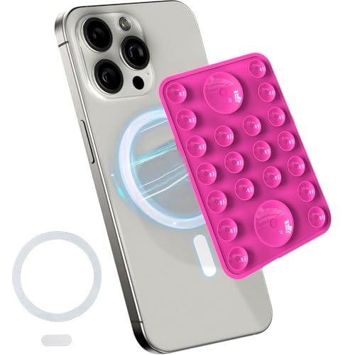 Mengger Saugnapf Handy, Handy Saugnapf Halterung Silikon Saugnapf Handyhülle Magnet Handyhalterung Saugnapf Handy für Alle Smartphone Magnet Handyhalter für Dusche, Tiktok Ersteller, Videos und Selfie von mengger