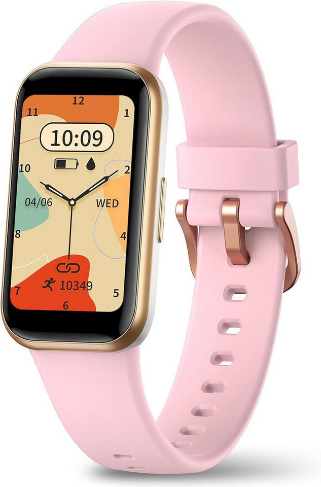 meoonley Individuelles Zifferblatt Smartwatch (1,47 Zoll, Android, iOS), mit Schrittzähler Pulsmesser Schlafmonitor Fitness Tracker ArmbandIP68 von meoonley
