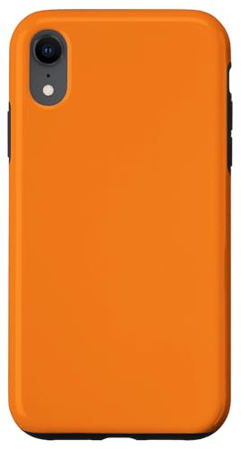Hülle für iPhone XR Orange Einfarbig FKJI von merchtotal