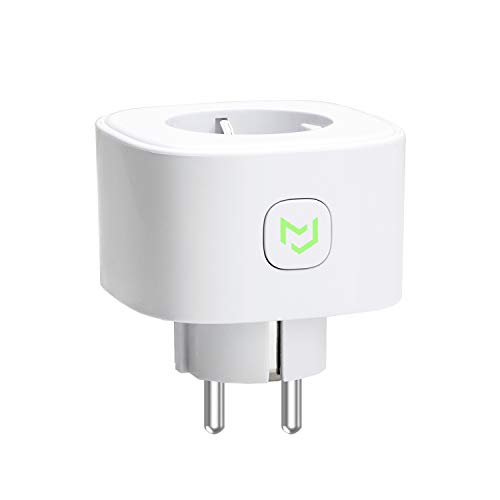 Meross WLAN Alexa Steckdose, Stromzähler für Steckdose mit Energieüberwachung, Smart Steckdose mit Zeitschaltuhr kompatibel mit Alexa und Google Home, Sprach- und Fernbedienung, 16A 3840W, 1 Stück von meross