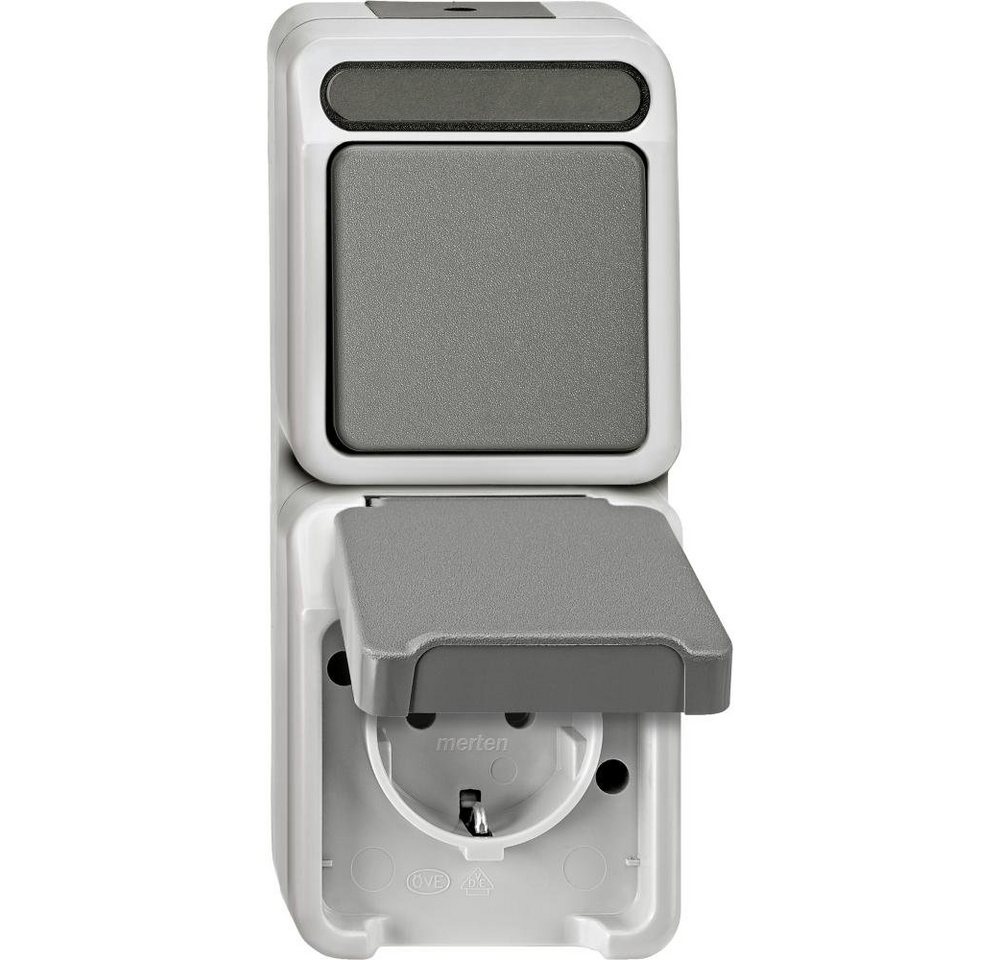 merten Verteiler Merten Kombination SCHUKO-Steckdose/ Wechselschalter, lichtgrau, AQUAS merten Verteiler Merten Kombination SCHUKO-Steckdose/ Wechselschalter, lichtgrau, AQUAS von merten