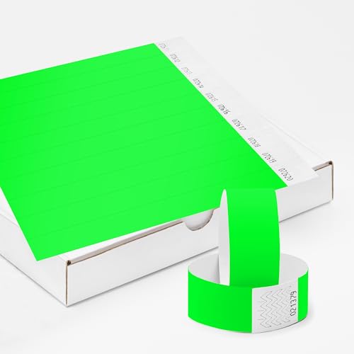 Einlassbänder aus Tyvek ohne Aufdruck 25 x 255 mm - 1000 Stück Party Eintrittsbänder - Selbstklebend und Wasserdicht Festival Armbänder - Club Bänder von messimo