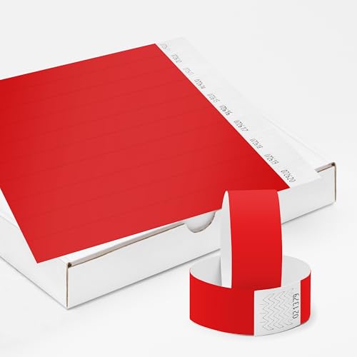 Einlassbänder aus Tyvek ohne Aufdruck 25 x 255 mm - 200 Stück Party Eintrittsbänder - Selbstklebend und Wasserdicht Festival Armbänder - Club Bänder von messimo
