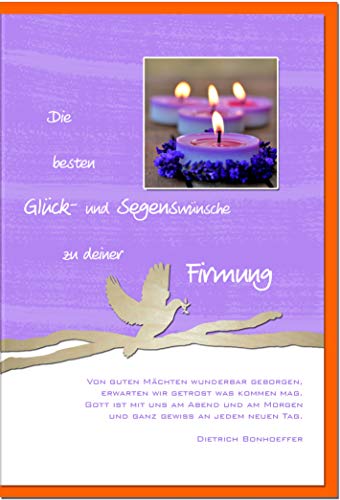 metALUm Karte zur Firmung KERZEN | 1212005FS von metALUm