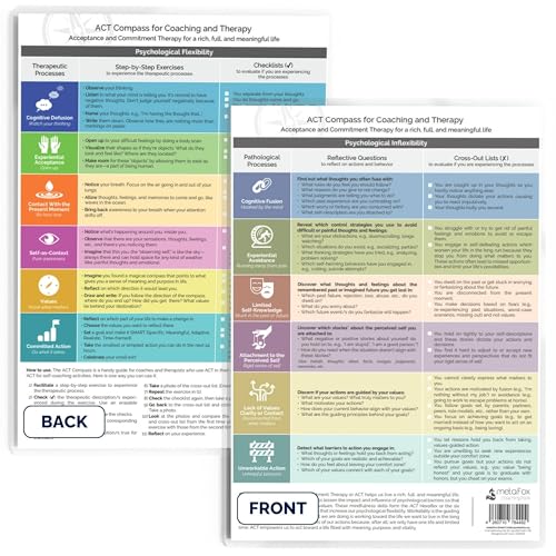 metaFox ACT Compass for Coaching & Therapy | Russ Harris ACT-Based Mindfulness & Emotional Coaching Tool for Therapists, Coaches, & Self-Guided Growth | ACT Hexaflex Guide for Professionals metaFox ACT Compass for Coaching & Therapy | Russ Harris ACT-Based Mindfulness & Emotional Coaching Tool for Therapists, Coaches, & Self-Guided Growth | ACT Hexaflex Guide for Professionals von metaFox