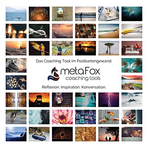 metaFox - Coaching Bildkarten - Coaching Karten 'Positive Psychologie' - Impulskarten für Coaching, Therapie & Workshops - Motivationskarten zur Reflexion von metaFox