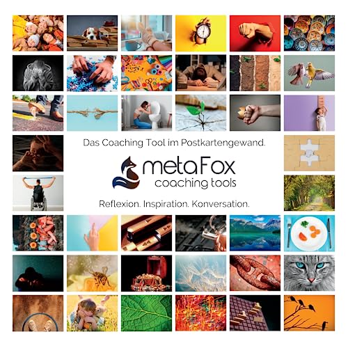 metaFox - Gefühlspalette - 52 Bildkarten mit Fragen zum Erkennen von Gefühlen, in Gruppentherapie und Workshops - als Coachingkarten, Achtsamkeitskarten, Motivationskarten und Gefühlskarten von metaFox