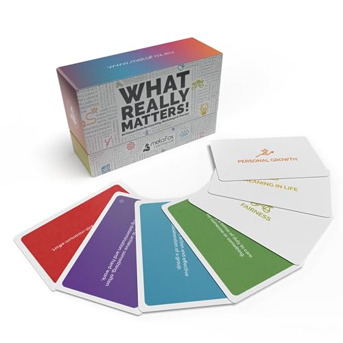 metaFox What Really Matters! | 80 values cards for coaching, workshops & therapy | Premium quality coaching cards to discover & prioritize what matters most to you or your clients von metaFox