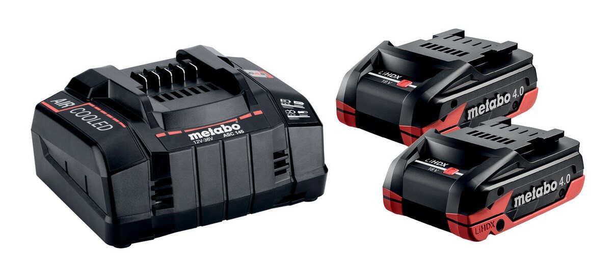 metabo Akku Starter-Set, Basis Akkuset 2x LIHDX 18 V - 4 Ah inkl. Ladegerät ASC 145 metabo Akku Starter-Set, Basis Akkuset 2x LIHDX 18 V - 4 Ah inkl. Ladegerät ASC 145 von metabo