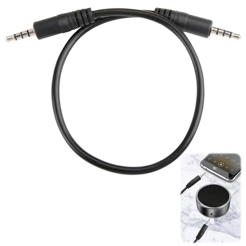 AUX Kabel Kurz 30 cm Premium 3,5 mm Stereo Audiokabel, Klinkenkabel Ideal für Auto, PC und Smartphone, Vergoldete Kontakte für Herausragende Klangqualität, Universelle Kompatibilität, Schwarz von meukcez