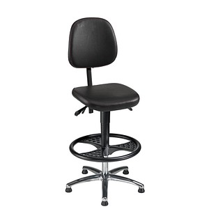 mey chair Arbeitsdrehstuhl WF-H-KL-FR3-ALU schwarz Kunstleder von mey chair