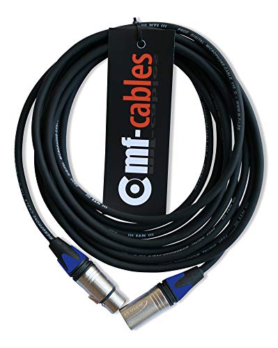 XLR Kabel 50m 3pol NEUTRIK DMX Mikrofonkabel AES/EBU 110 Ohm/Tülle BLAU von mf-cables
