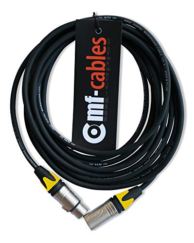 XLR Kabel 50m 3pol NEUTRIK DMX Mikrofonkabel AES/EBU 110 Ohm/Tülle GELB von mf-cables