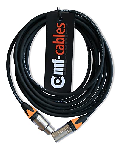 XLR Kabel 50m 3pol Neutrik DMX Mikrofonkabel AES/EBU DJ 110 Ohm/Tülle orange von mf-cables