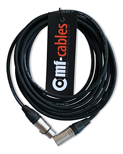 mf-cables XLR Kabel 50m 3pol NEUTRIK DMX Mikrofonkabel AES/EBU DJ 110 Ohm Analog Digital von mf-cables