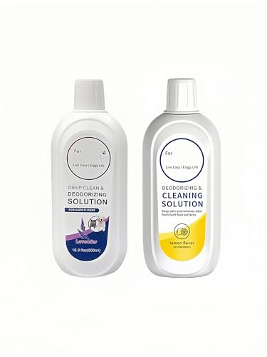 500 ml * 2 Bodenreinigungsflüssigkeitslösungen mit Zitronen- und Lavendelgeschmack, kompatibel mit Tineco, FLOOR ONE S5/S3/IFLOOR3/IFLOOR2/IFLOOR SERIES, Nachfüllreiniger for Hartholz und Fliesen von mhddhd