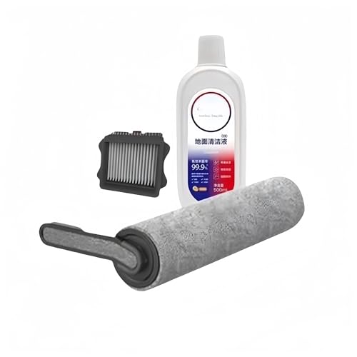 Kompatibel mit Tineco Floor One S3 2.0pro LCD-Ersatzset: 500 ml Reinigungslösung + Walzenbürste + Feinstaubfilter – Sicher for mehrere Oberflächen, for Hartholz, Fliesen, Laminat von mhddhd