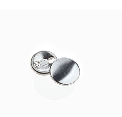 Buttonrohlinge 25mm (100 Stück) für Badgematic Buttonmaschine mit Sicherheitsnadel von mia mai Buttons