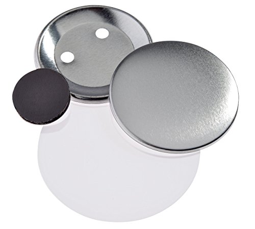 Buttonrohlinge 59mm (100 Stück) für Badgematic Buttonmaschine mit Flächen-Magnet von mia mai Buttons