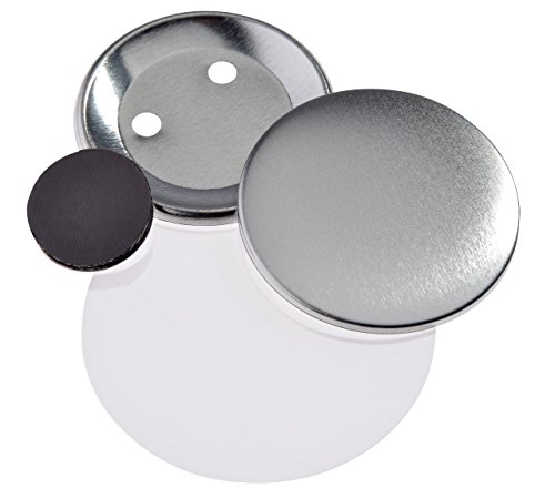 Buttonrohlinge 59mm (50 Stück) für Badgematic Buttonmaschine mit Flächen-Magnet von mia mai Buttons