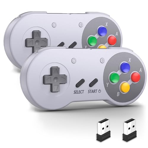 miadore 2 X Wireless SNES Controller, 2.4GHz USB Empfänger, USB SNES Controller für Switch/Switch OLED, Windows PC, MAC OS, Raspberry PI, Steam Deck miadore 2 X Wireless SNES Controller, 2.4GHz USB Empfänger, USB SNES Controller für Switch/Switch OLED, Windows PC, MAC OS, Raspberry PI, Steam Deck von miadore