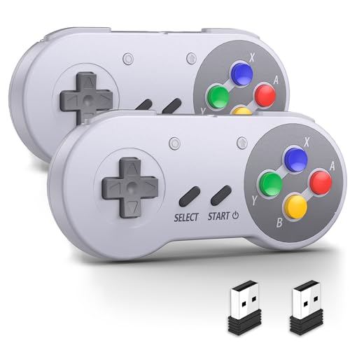 miadore 2 X Wireless SNES Controller, 2.4GHz USB Empfänger, USB SNES Controller für Switch/Switch OLED, Windows PC, MAC OS, Raspberry PI, Steam Deck von miadore