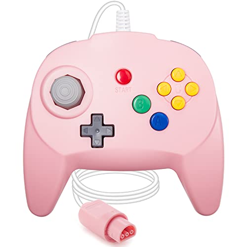 miadore N64 Controller Wired Game Pad Joystick Kompatibel mit der N64 Konsole (Rosa) von miadore