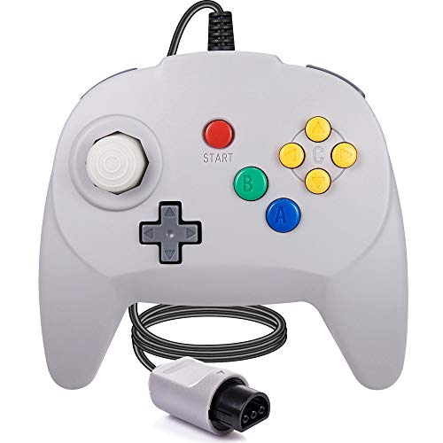 miadore N64 Controller Wired Game Pad Joystick Kompatibel mit der N64 Konsole (grau) von miadore