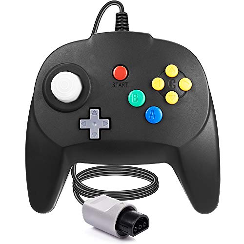 miadore N64 Controller Wired Game Pad Joystick Kompatibel mit der N64 Konsole (schwarz) von miadore